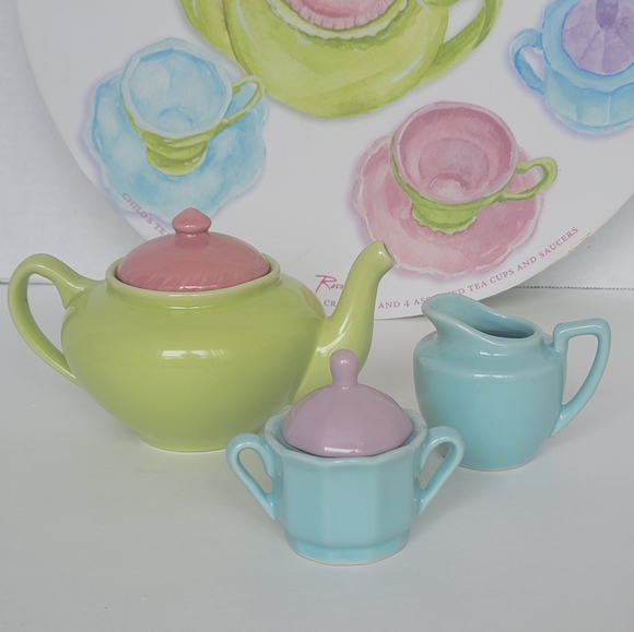 Rosanna Child's Tea For Me Too 13-Piece Ceramic Tea Party Set - Picture 4 of 17